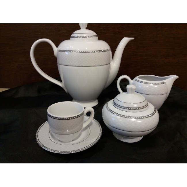 Tazze caffe living platino